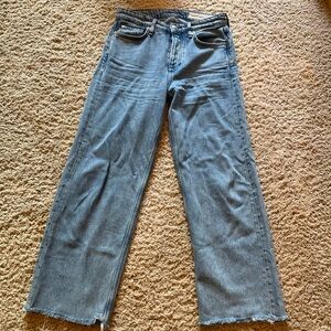 Rag & Bone Light Blue wide straight leg Jeans Sz 25